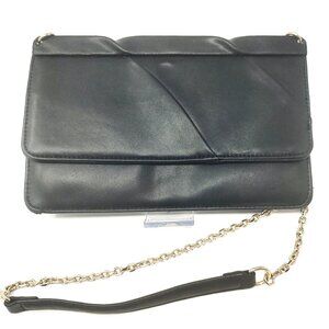 Zara Soft Black Small Purse with Silver Chain